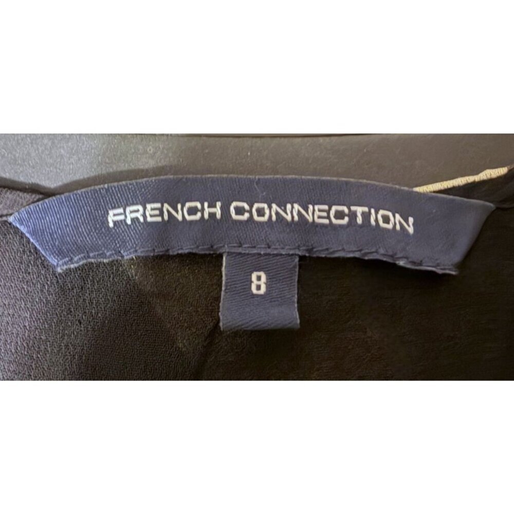 Y2K French Connection Midi Dress 8 Asymmetric Abstract Color Block Sundress - Picture 7 of 9